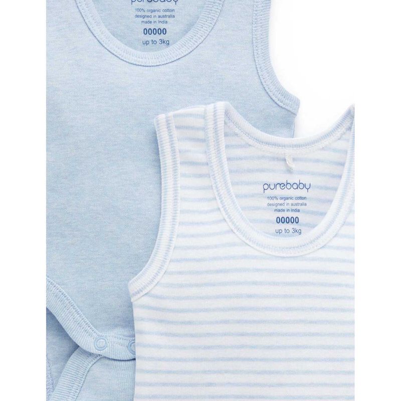 Purebaby Rib Bodysuit 2 Pack image number 1